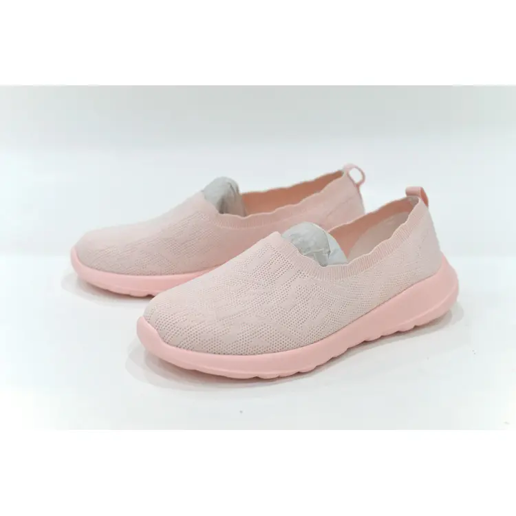 OEM ODM Walking Loafers Maker China Customized Hot Sale Lightweight Outdoor Jian Er Pink Women Flat Casual Shoes